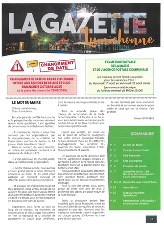 La Gazette Lumichonne n°20 - juin 2025