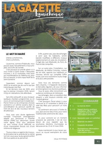 La Gazette Lumichonne n°21 - novembre 2025