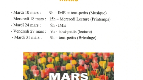 AGENDA BIBLIOTHEQUE DE LUMES