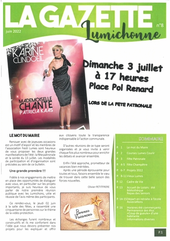 La Gazette Lumichonne n°8 - juin 2022
