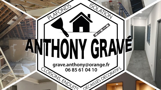 GRAVE Anthony - Plafond, cloison, isolation, doublage
