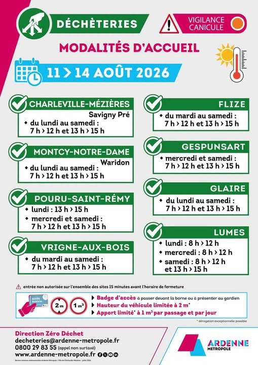 dechetterie canicule