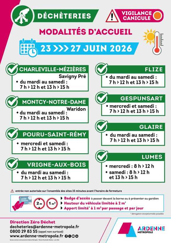 dechetterie canicule